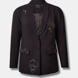 Torrid embroidered blazer